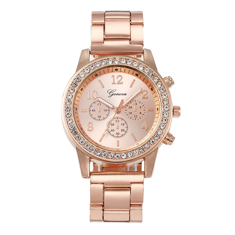 Couple Quartz Watches – Steel Belt Men & Women Set