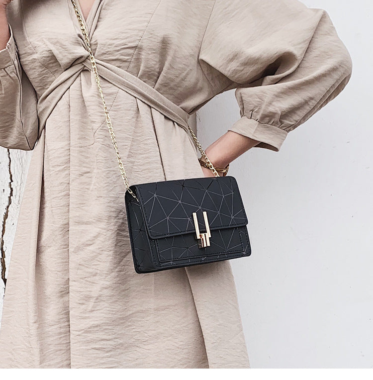 Y-Lock Chain Small Square Bag – Stylish & Compact