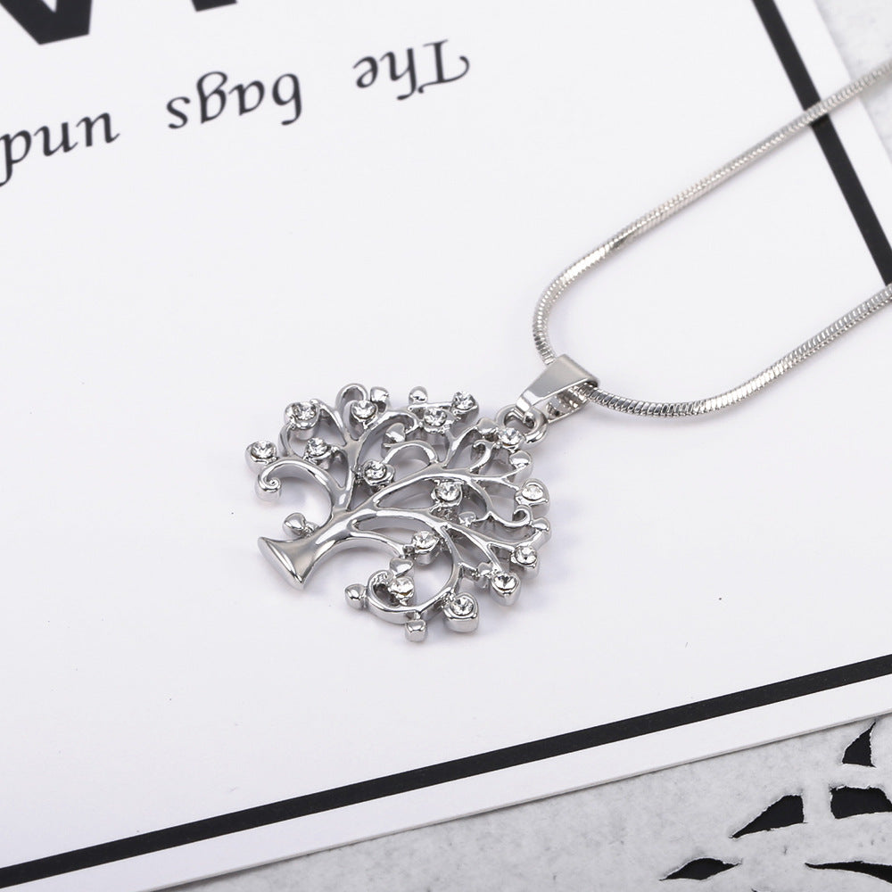 CZ Tree of Life Multi‑Layer Pendant Necklace for Her