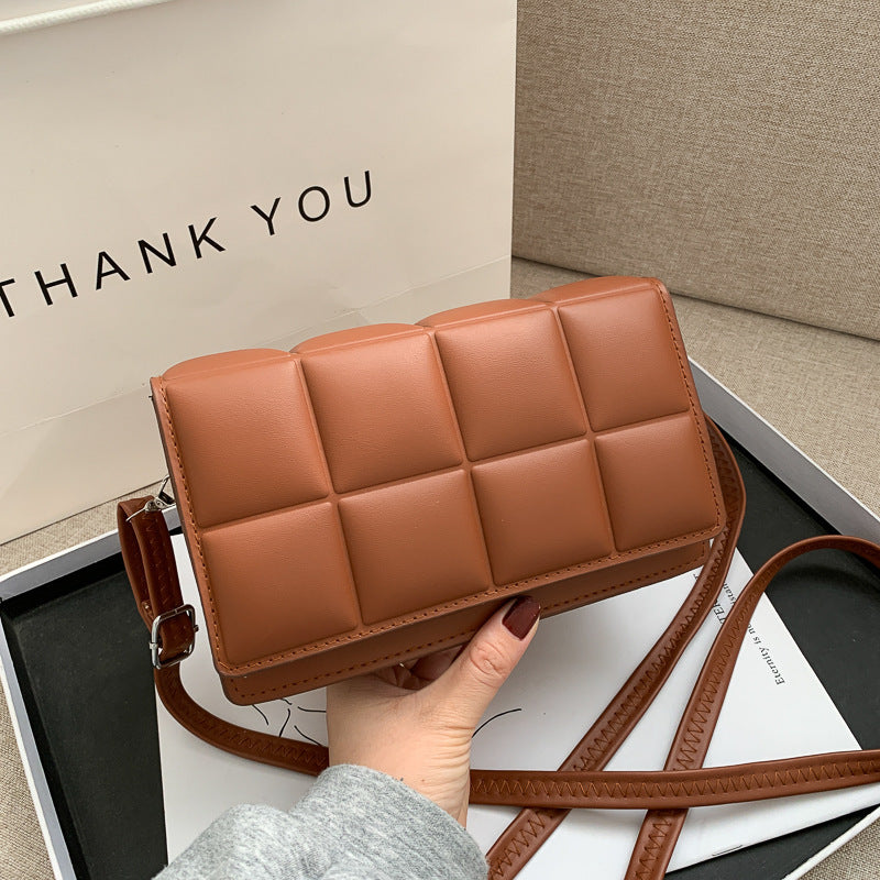 Checkered Small Square Messenger & Shoulder Bag