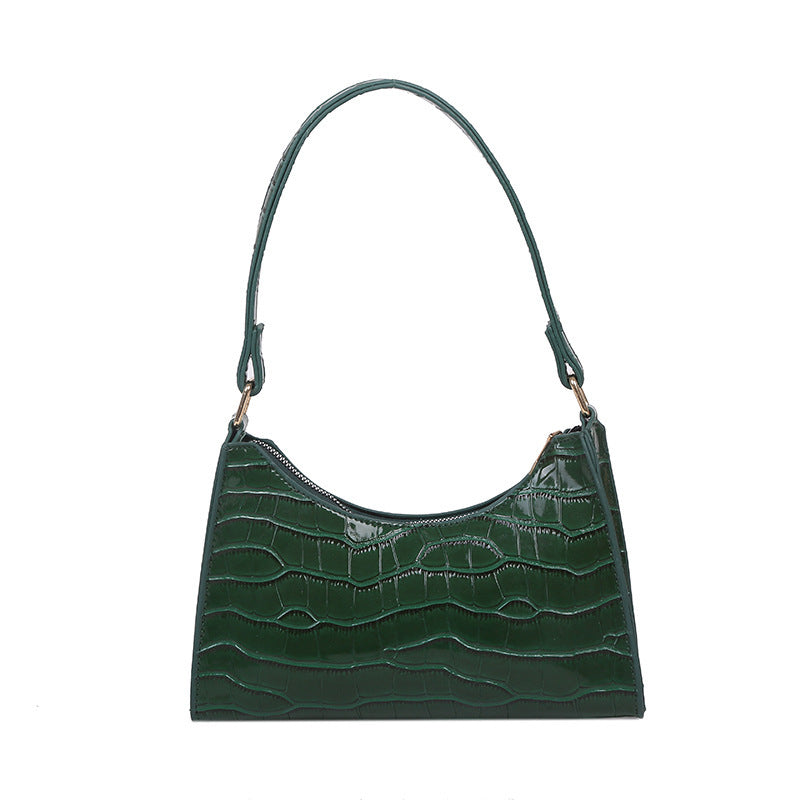 Korean Style Solid Color Shoulder & Armpit Handbag