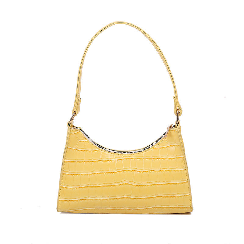Korean Style Solid Color Shoulder & Armpit Handbag