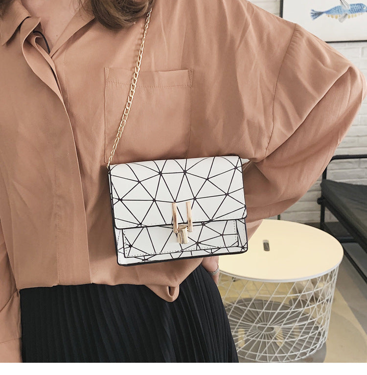 Y-Lock Chain Small Square Bag – Stylish & Compact