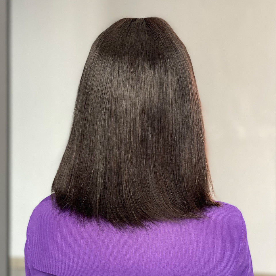 Bob Hair Wig With Bangs Realistic Look (Natural Look)