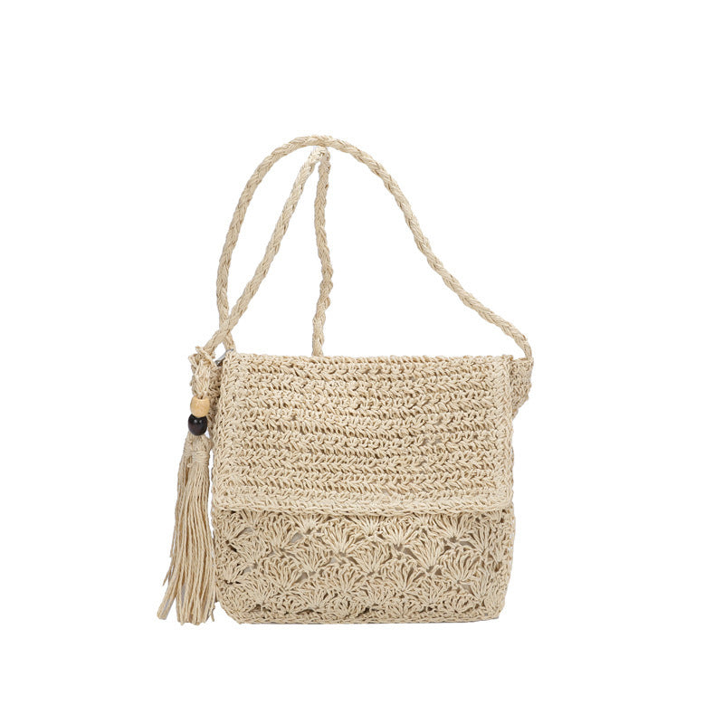 Straw Woven Tassel Crossbody & Shoulder Summer Bag