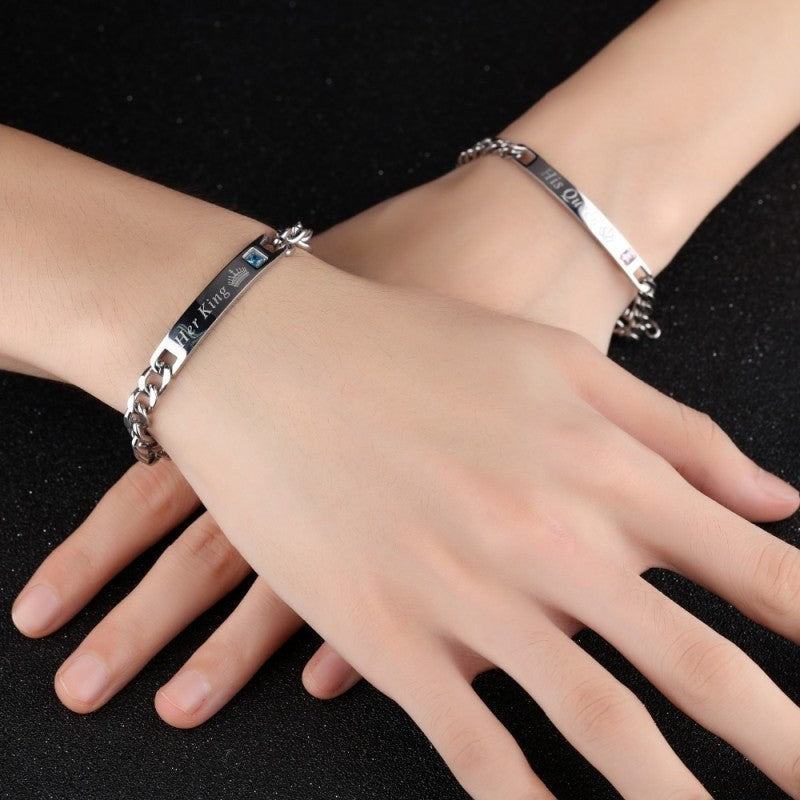 Her King & His Queen Couple Bracelet – Matching Set
