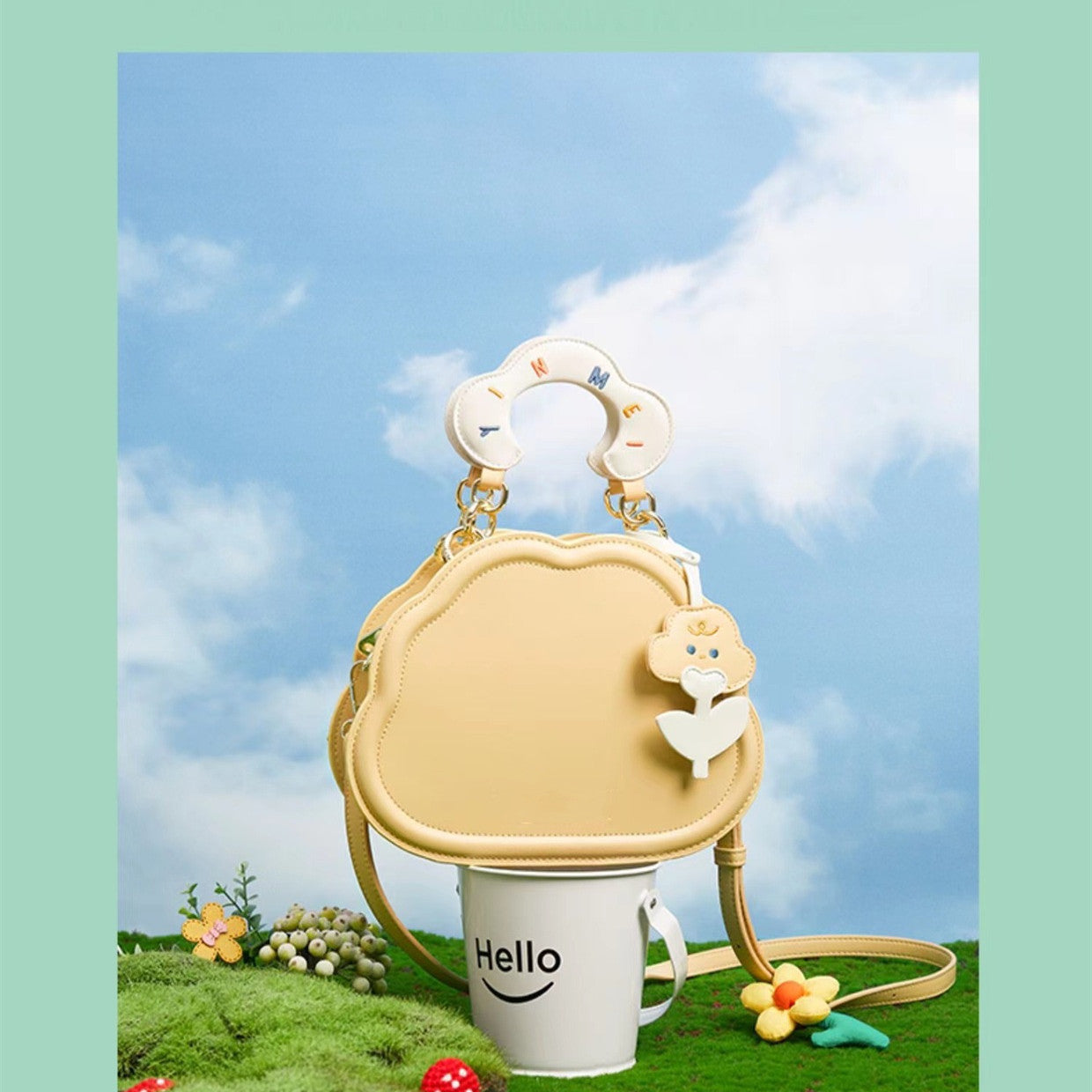 Cream Cloud Handbag – Cute & Stylish Bag for Women