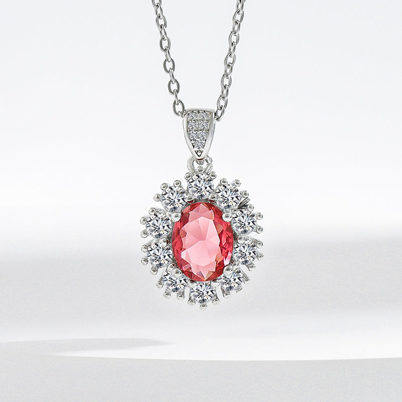 Full Diamond Necklace Ring Earrings Female Accessories Suit