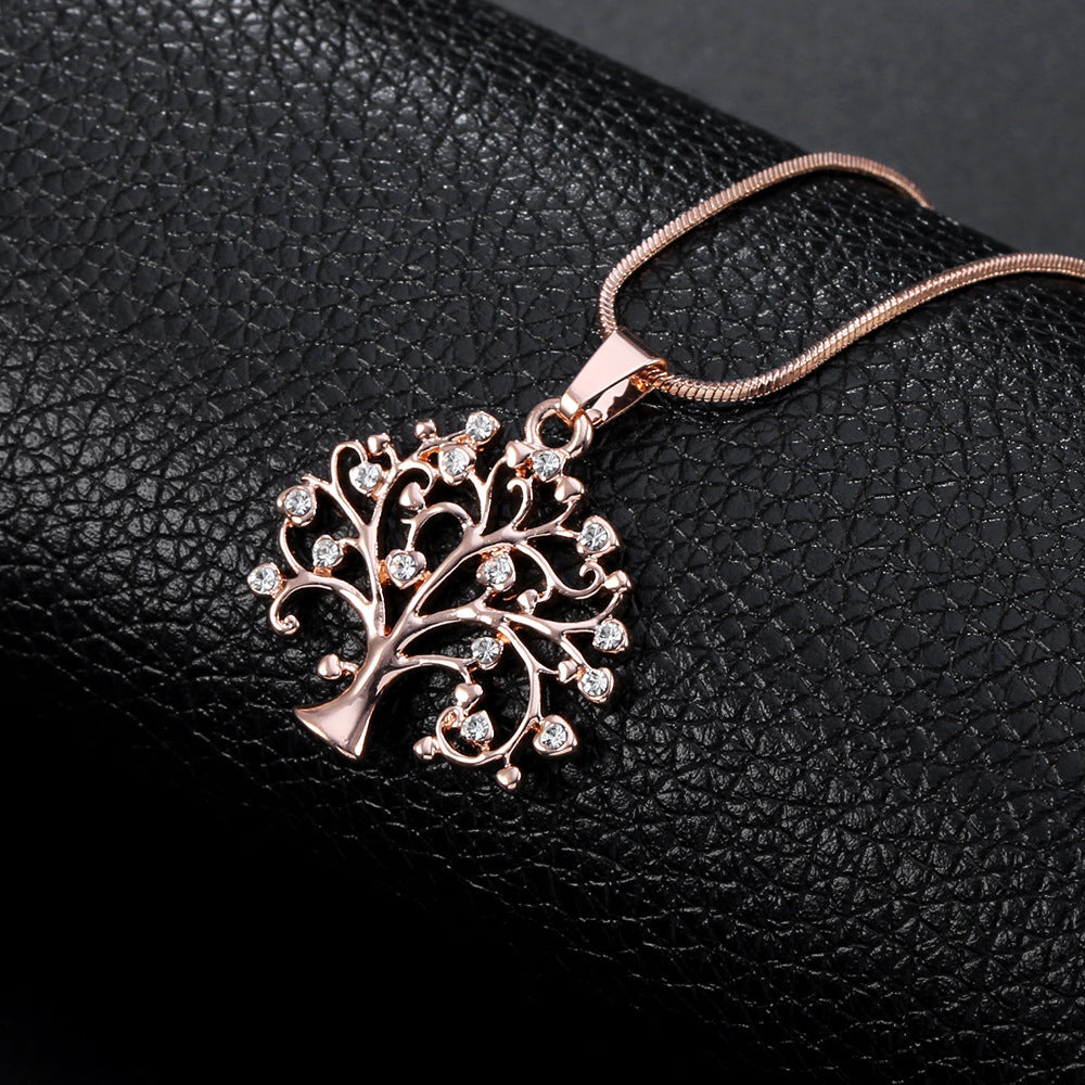 CZ Tree of Life Multi‑Layer Pendant Necklace for Her