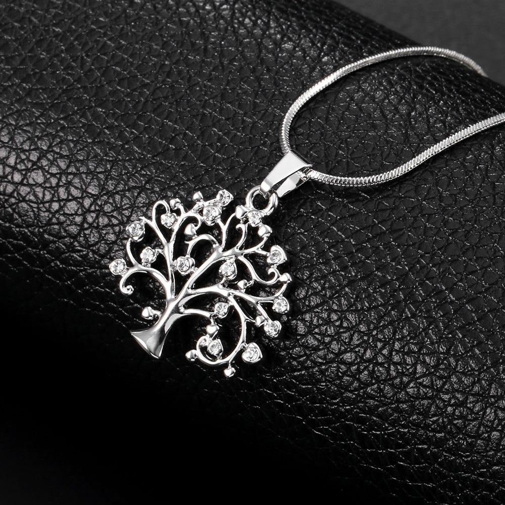 CZ Tree of Life Multi‑Layer Pendant Necklace for Her