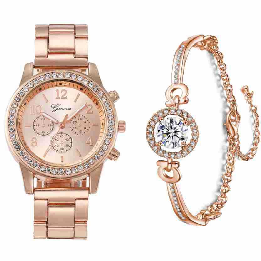 Couple Quartz Watches – Steel Belt Men & Women Set