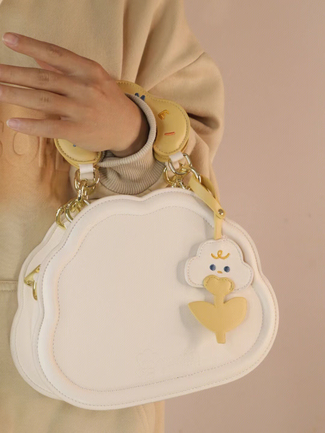 Cream Cloud Handbag – Cute & Stylish Bag for Women