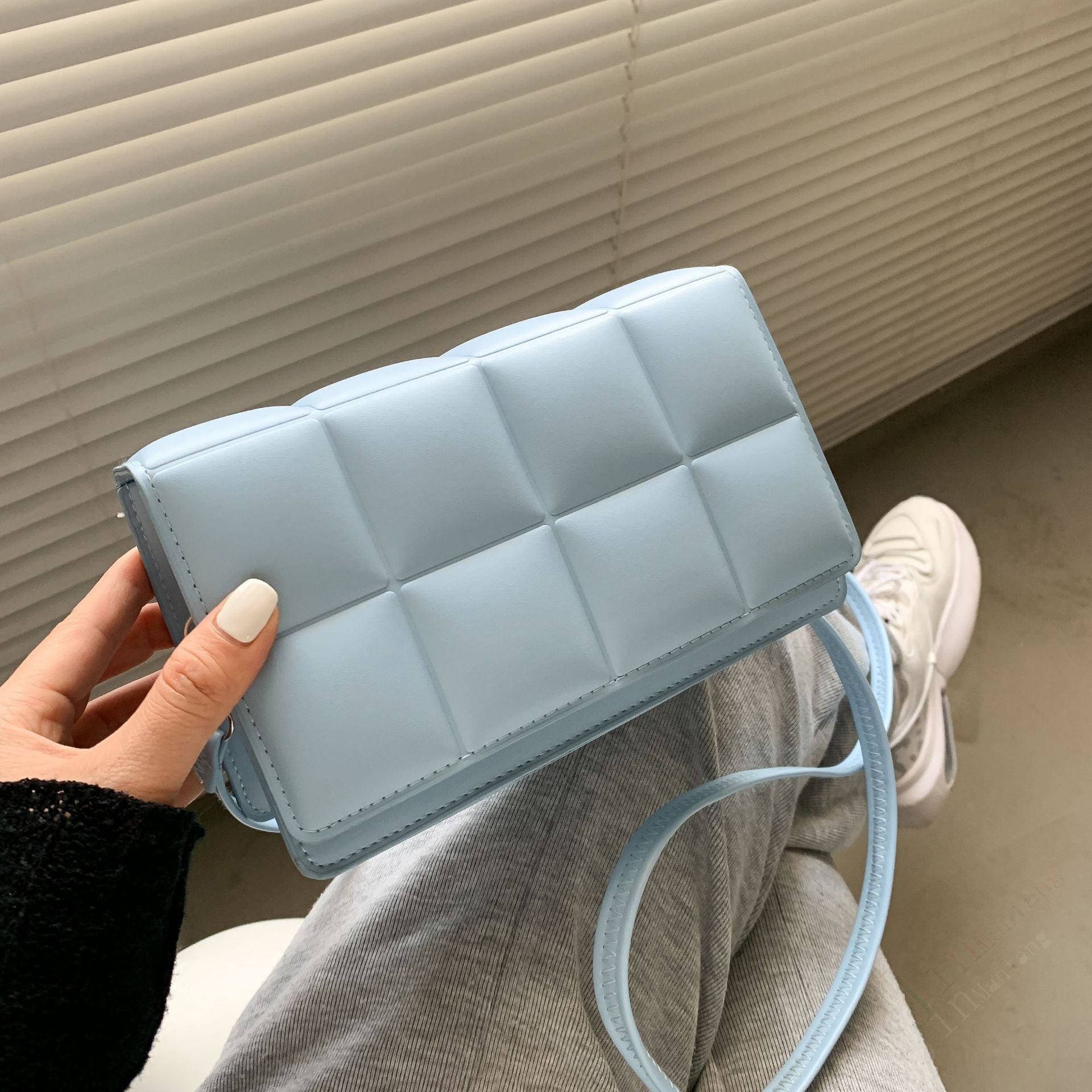 Shiny PU Small Square Shoulder & Messenger Bag
