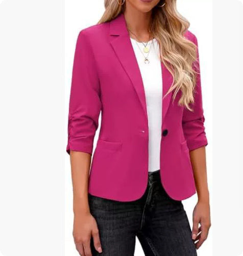 Women's Formal Three-quarter Sleeve Business Casual Work Clothes Suit Jacket