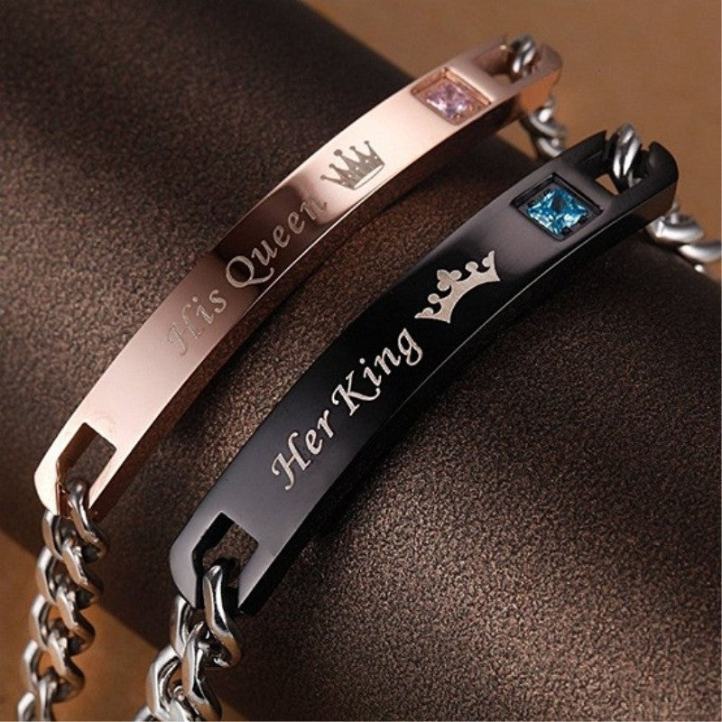 Her King & His Queen Couple Bracelet – Matching Set
