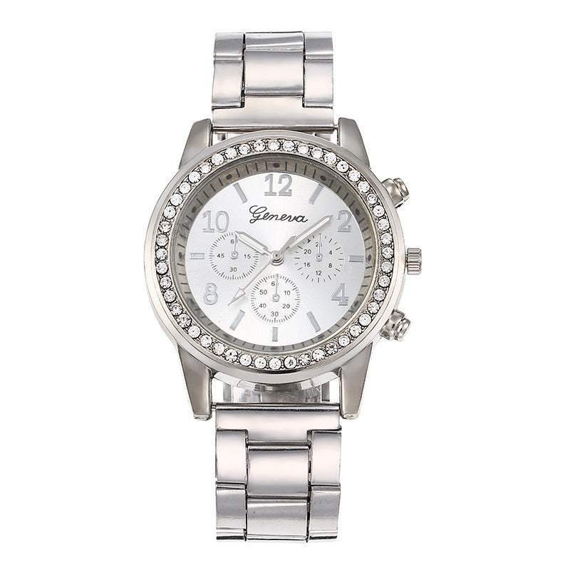 Couple Quartz Watches – Steel Belt Men & Women Set