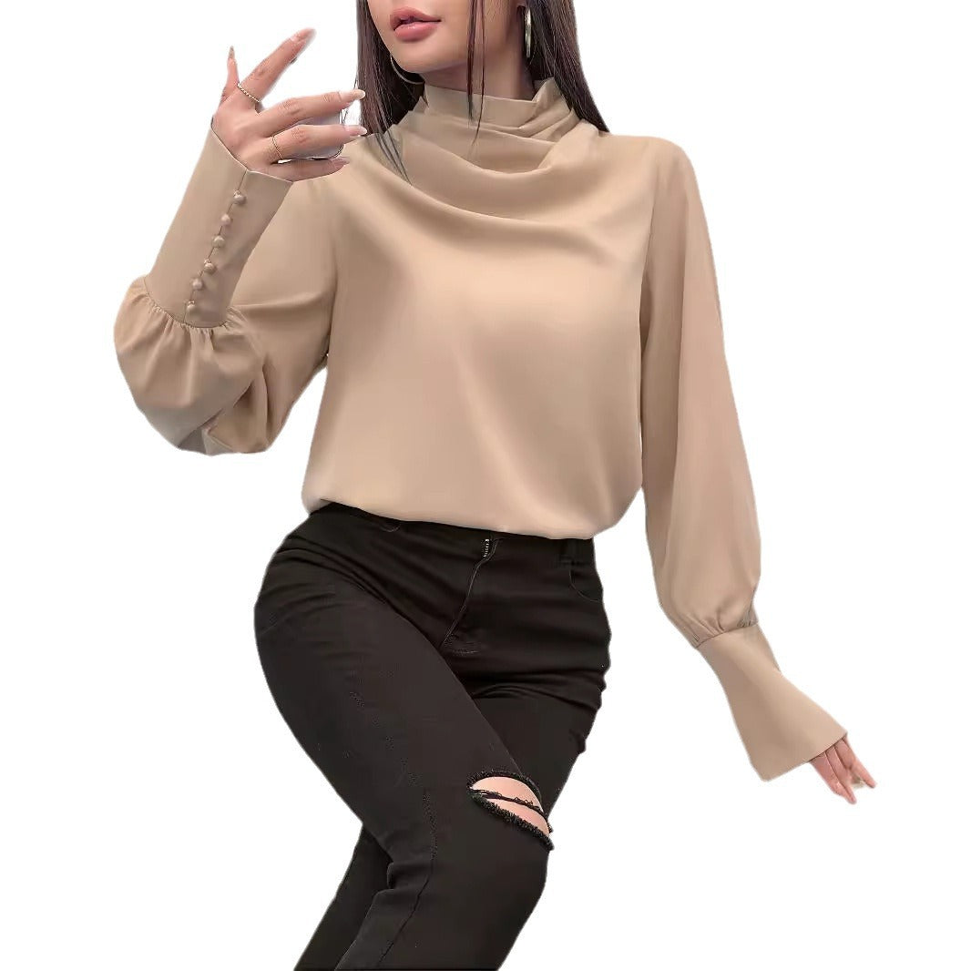 Women's Fashion Personality Shirt Turtleneck Top