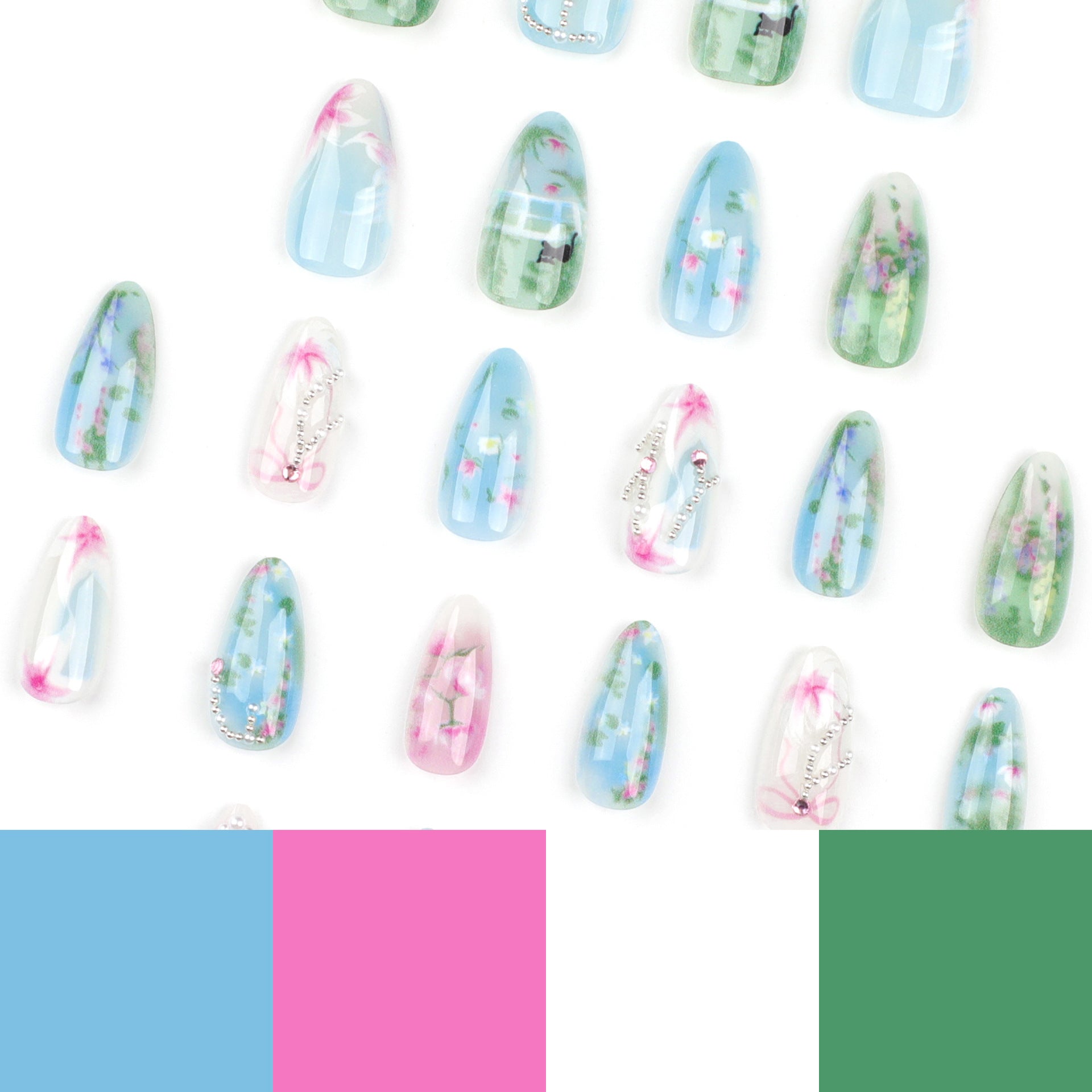 24 Pieces Spring And Summer New Almond Flower Wear Armor