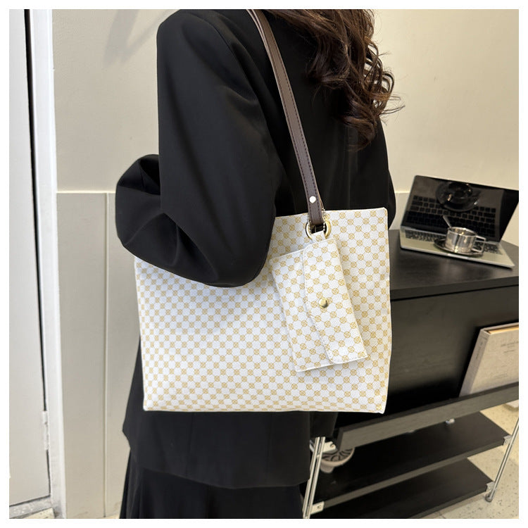 Retro Printed Shoulder & Underarm Bag – Spacious & Stylish