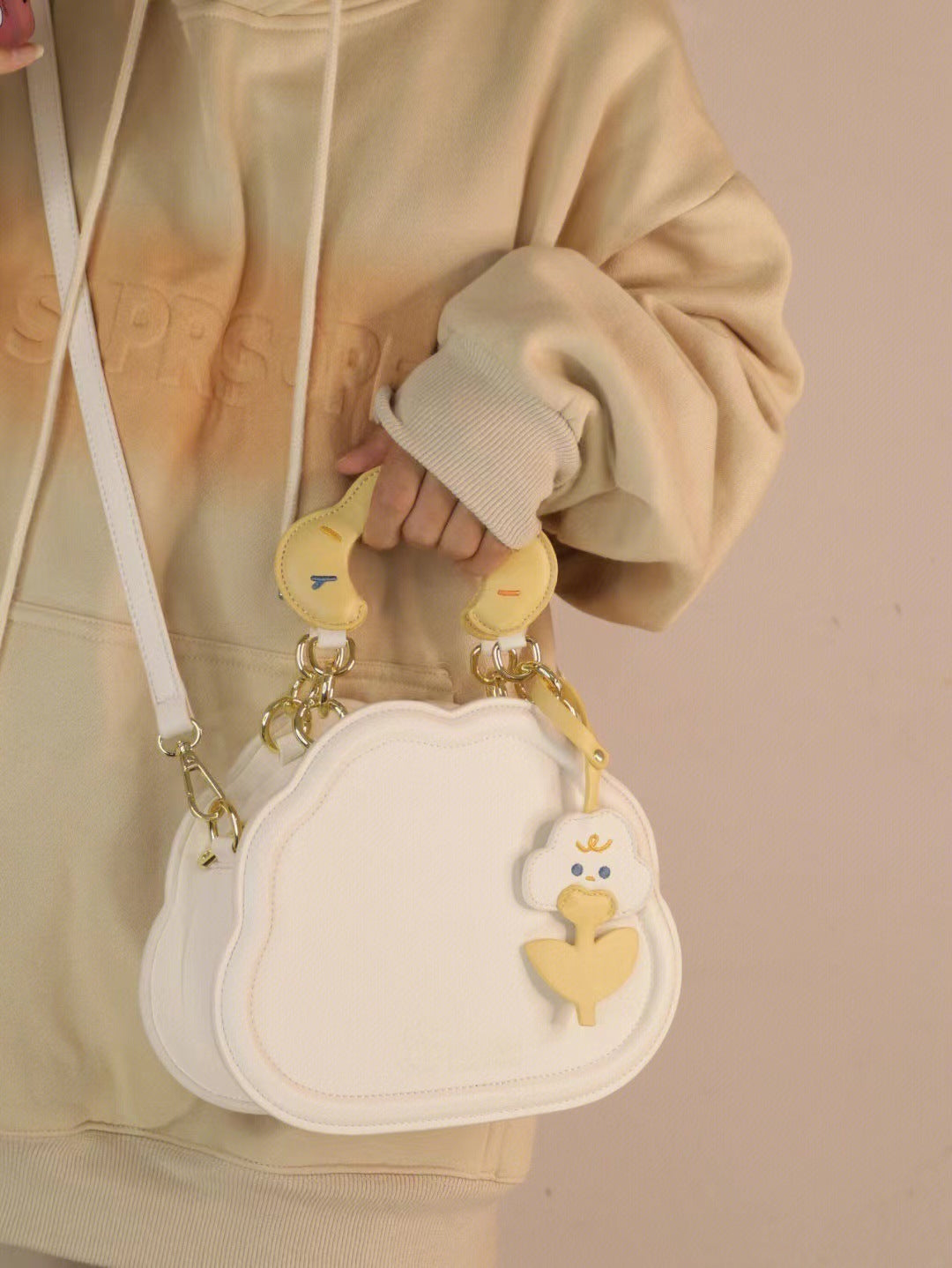 Cream Cloud Handbag – Cute & Stylish Bag for Women