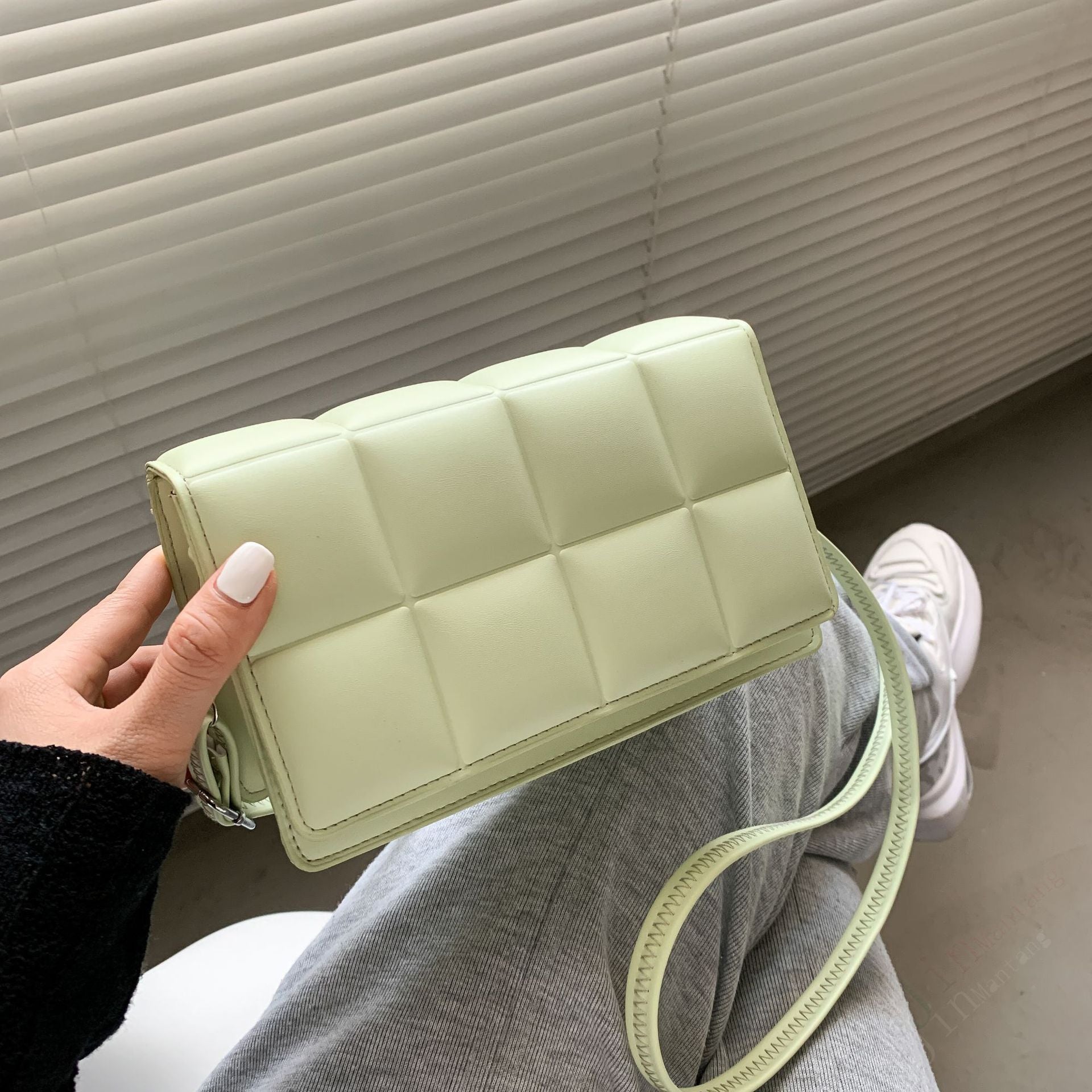 Shiny PU Small Square Shoulder & Messenger Bag
