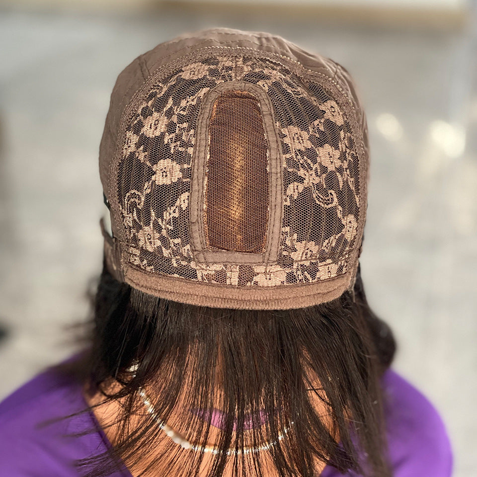 Bob Hair Wig With Bangs Realistic Look (Natural Look)