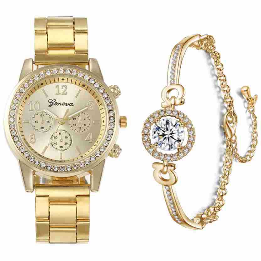 Couple Quartz Watches – Steel Belt Men & Women Set