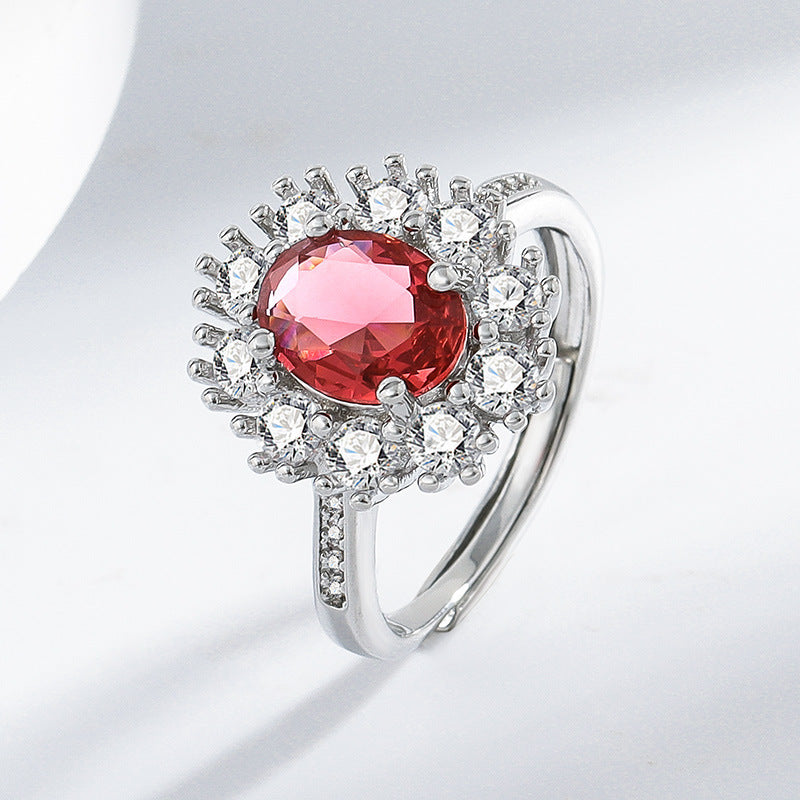 Full Diamond Necklace Ring Earrings Female Accessories Suit
