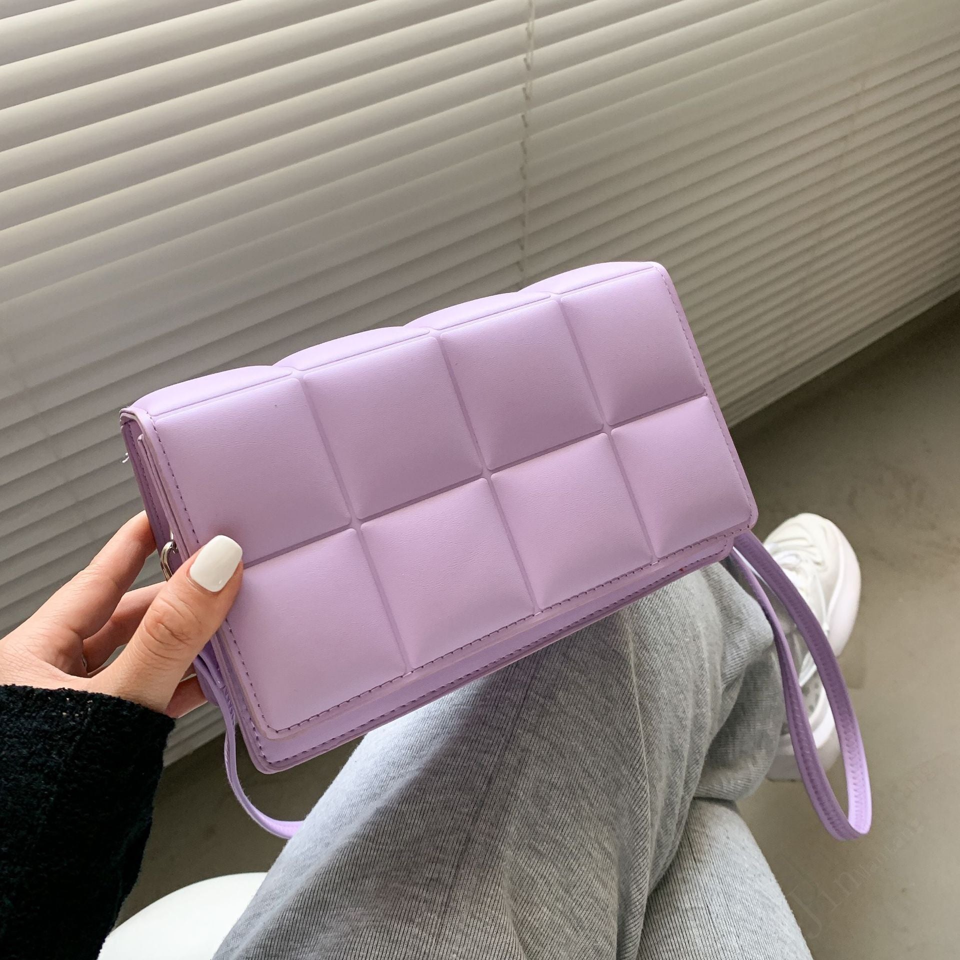 Shiny PU Small Square Shoulder & Messenger Bag