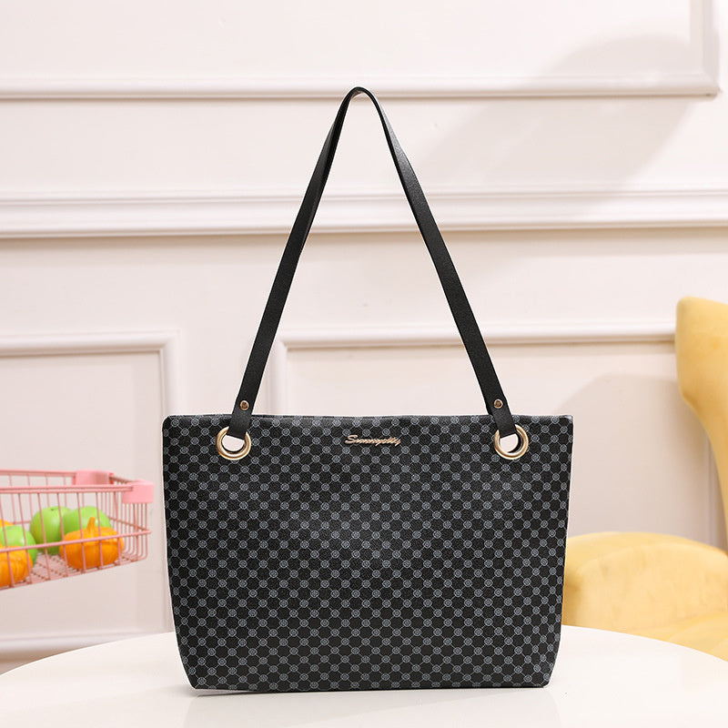 Retro Printed Shoulder & Underarm Bag – Spacious & Stylish
